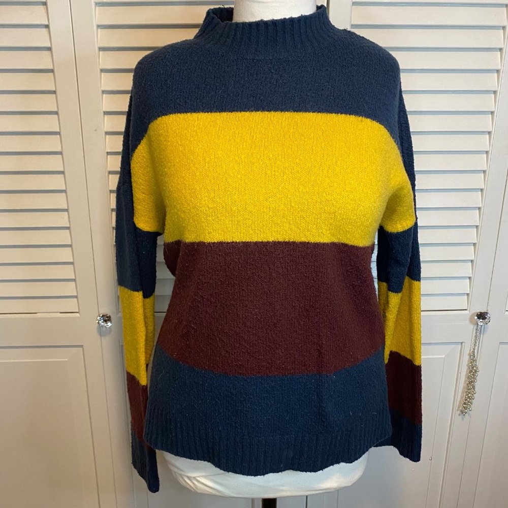 CLICHÉ WOOL BLEND MOCK NECK SWEATER